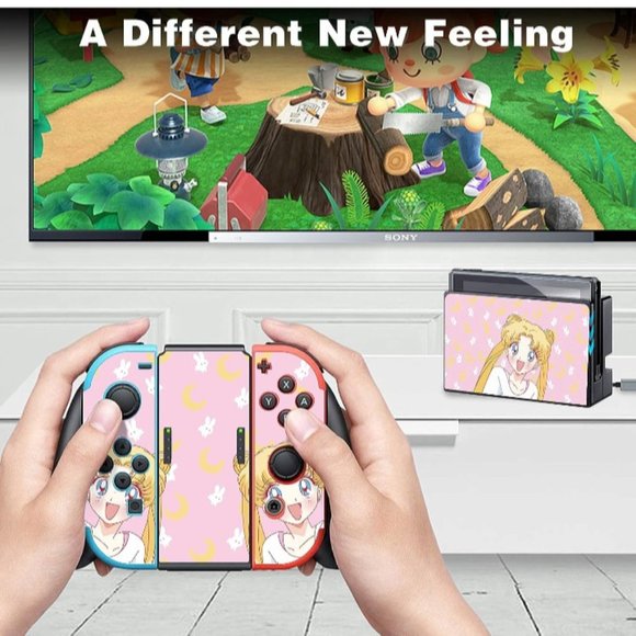 Kawaii Anime Cartoon Skins Stickers for Nintendo Switch OLED 2021 For Girls and - Picture 3 of 7